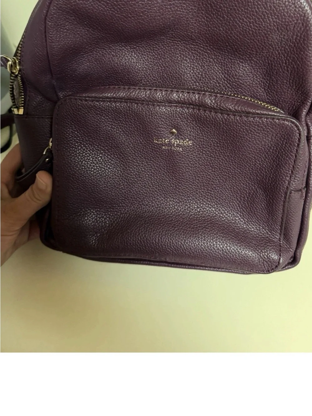 kate spade Plum Pebbled Leather Mini Backpack - Deep Berry
